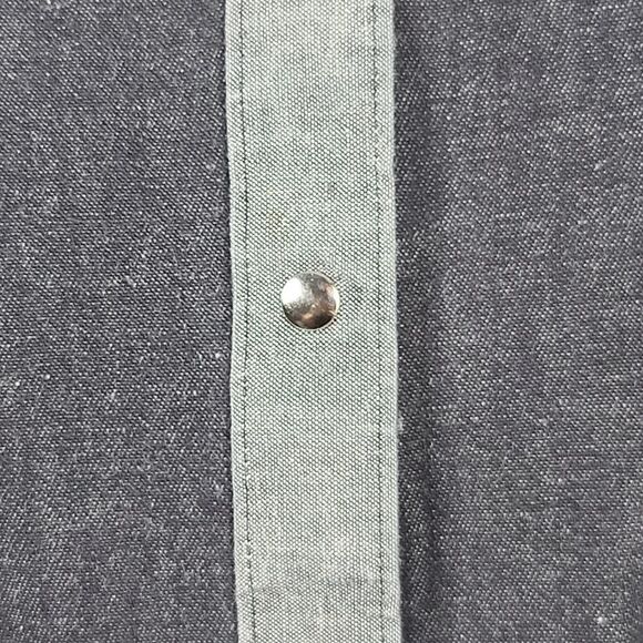 Panhandle Slim Grey Western Shirt Medium - Picture 4 of 8